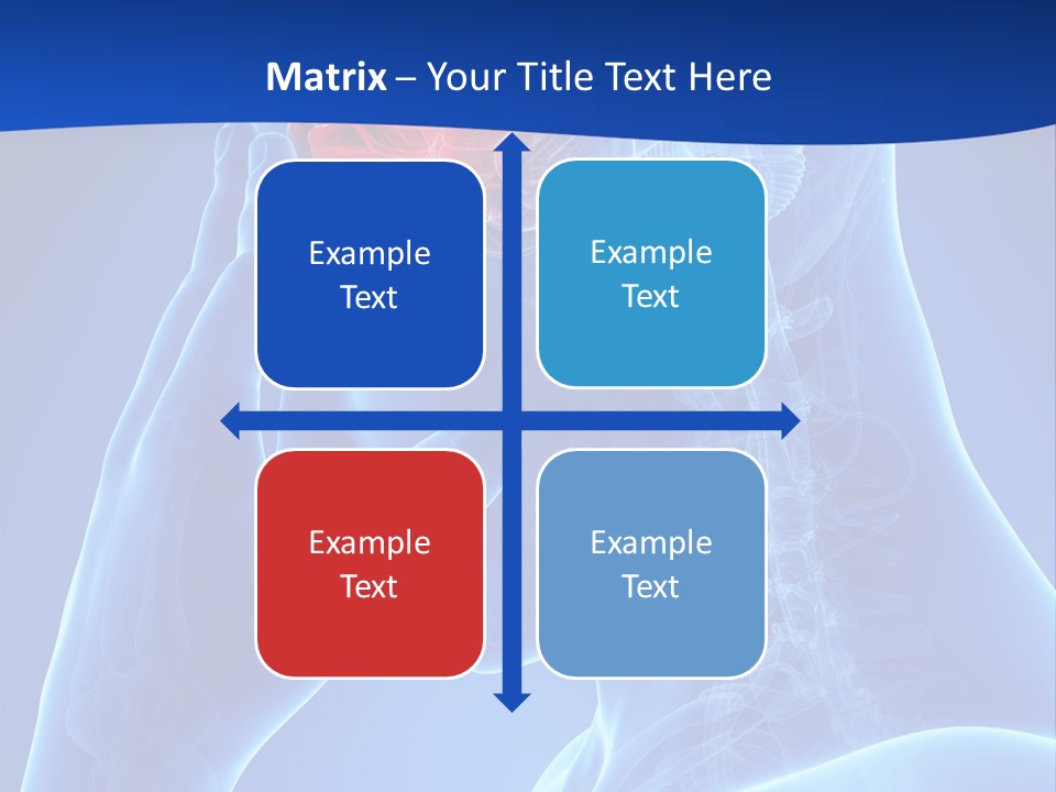 A Human Head With The Brain Highlighted In Red PowerPoint Template