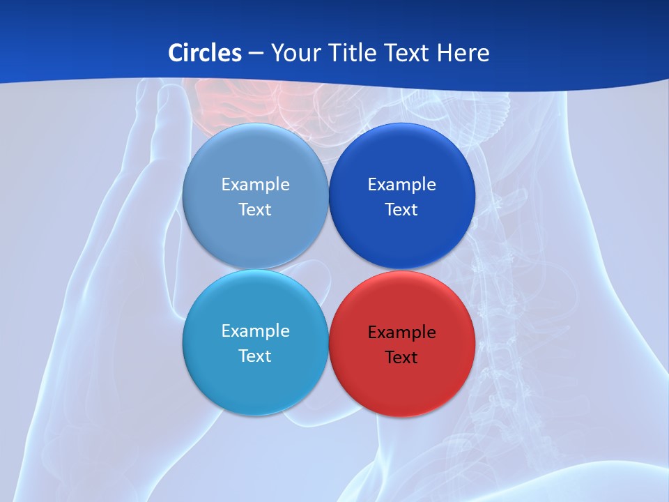 A Human Head With The Brain Highlighted In Red PowerPoint Template