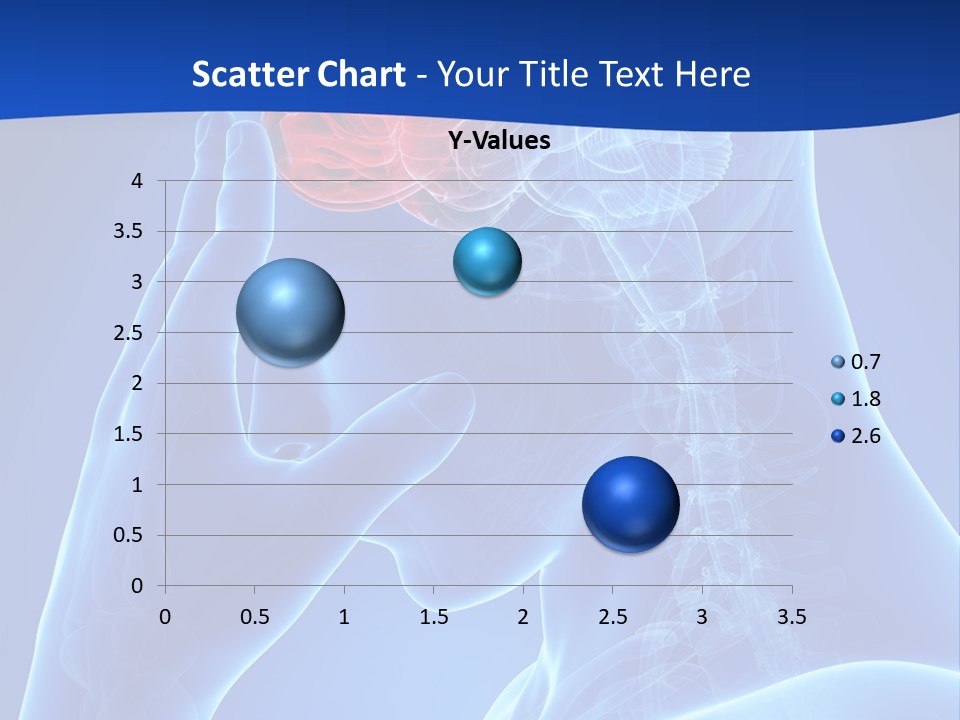 A Human Head With The Brain Highlighted In Red PowerPoint Template