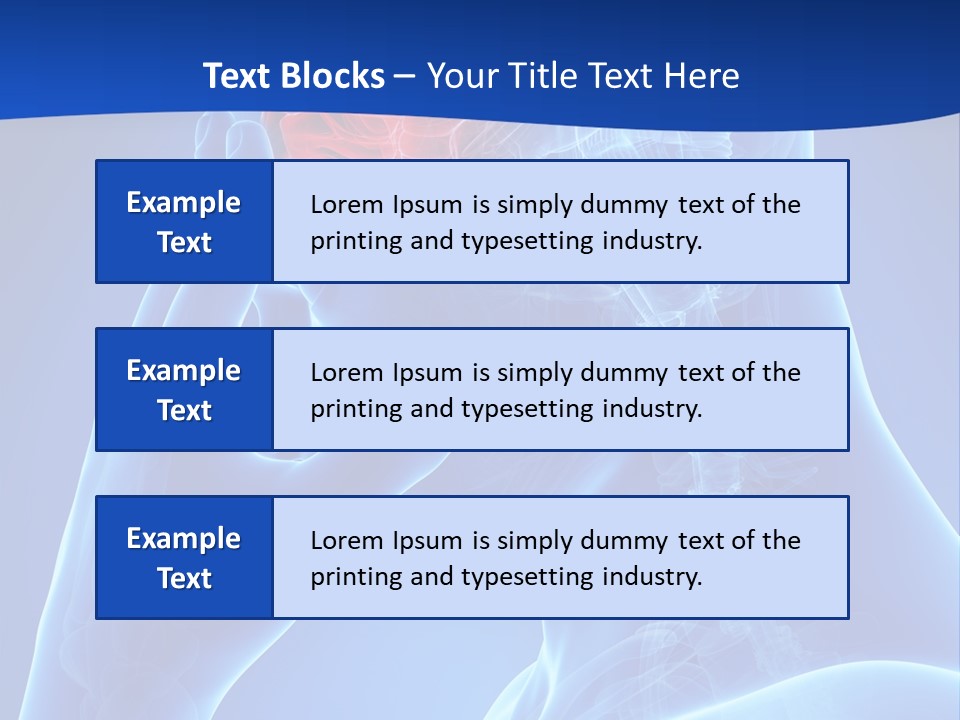 A Human Head With The Brain Highlighted In Red PowerPoint Template