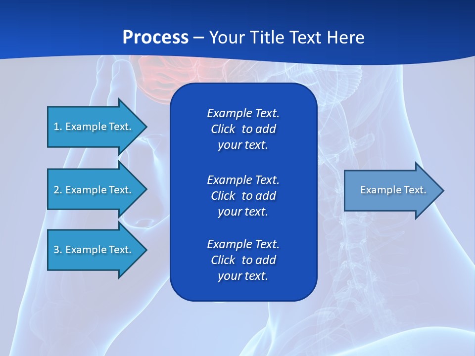 A Human Head With The Brain Highlighted In Red PowerPoint Template