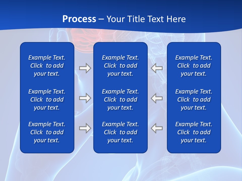 A Human Head With The Brain Highlighted In Red PowerPoint Template