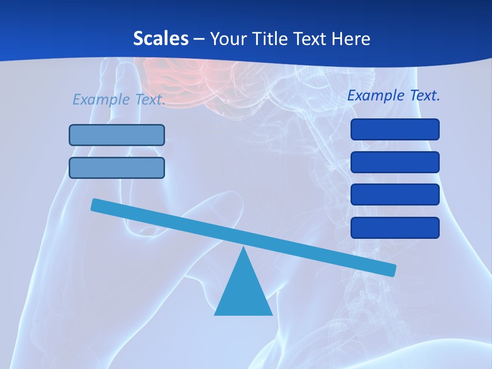 A Human Head With The Brain Highlighted In Red PowerPoint Template