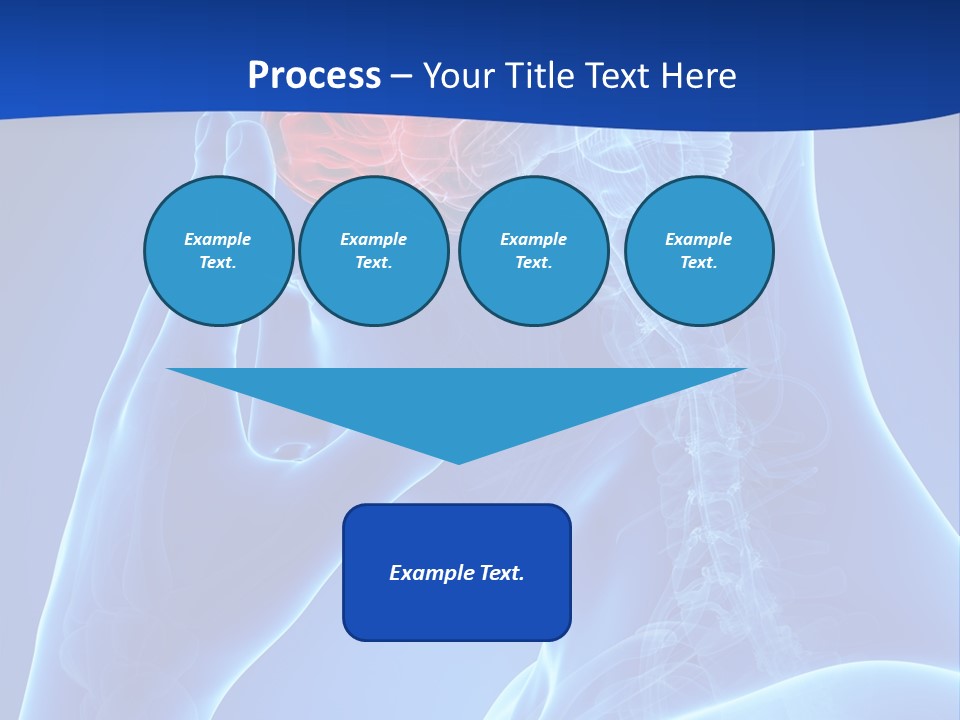 A Human Head With The Brain Highlighted In Red PowerPoint Template