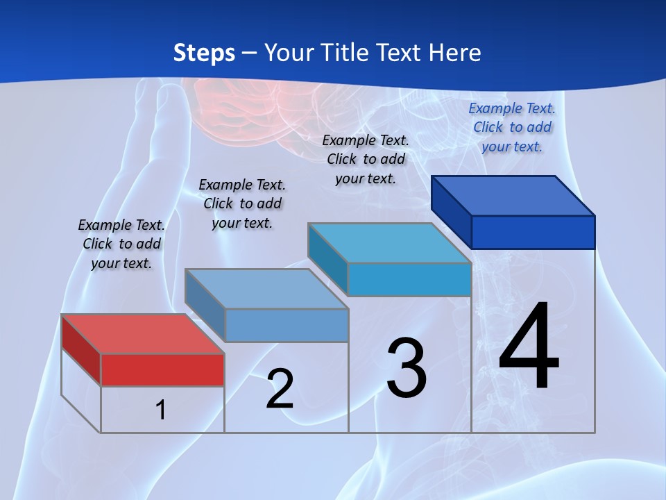 A Human Head With The Brain Highlighted In Red PowerPoint Template