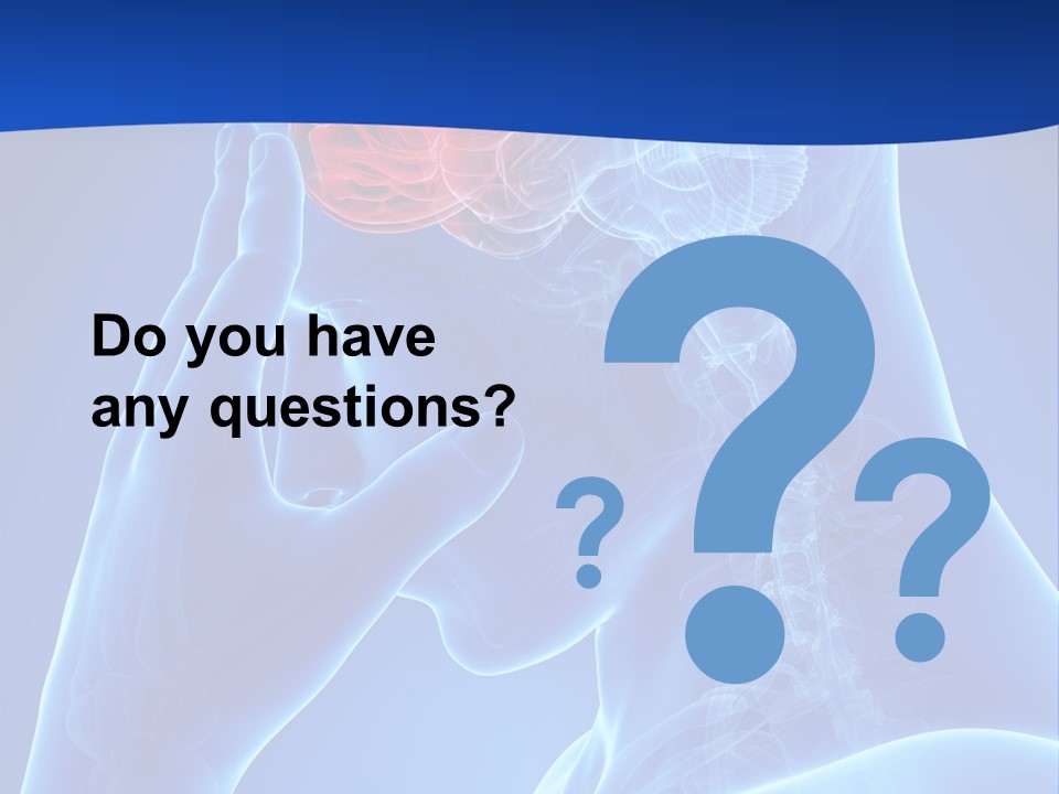 A Human Head With The Brain Highlighted In Red PowerPoint Template