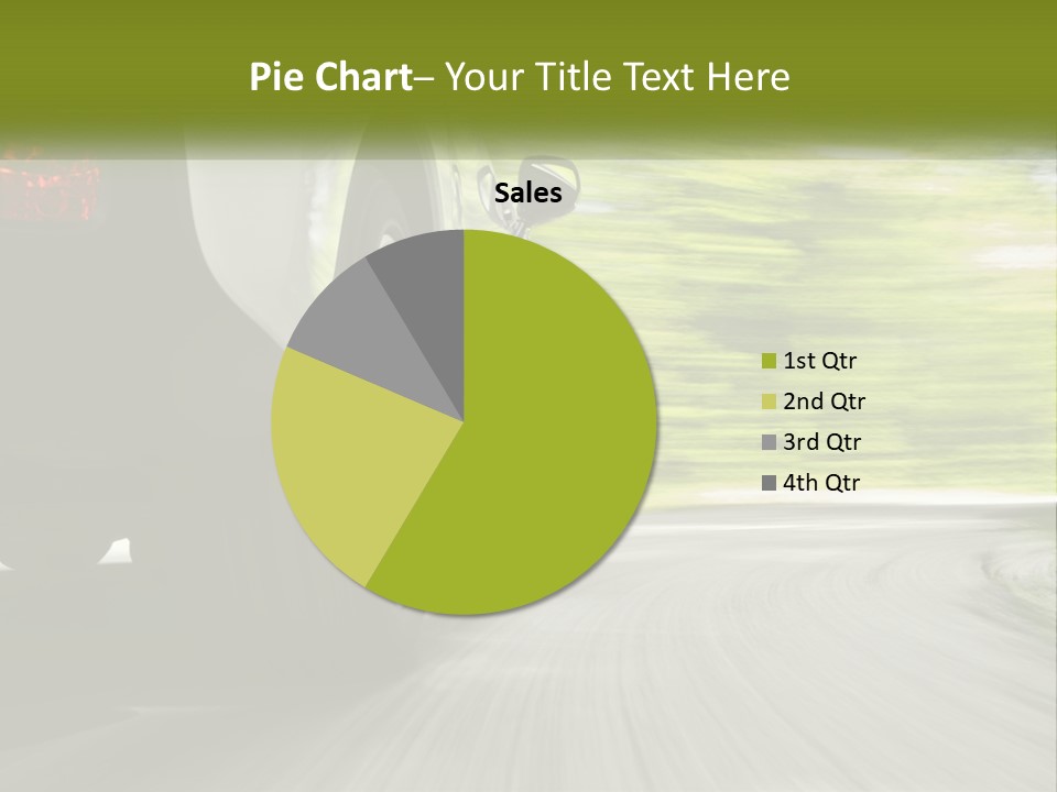 A Car Driving Down A Road With Blurry Trees In The Background PowerPoint Template