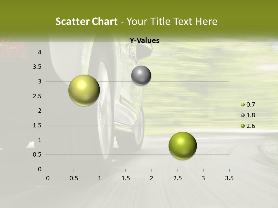 A Car Driving Down A Road With Blurry Trees In The Background PowerPoint Template