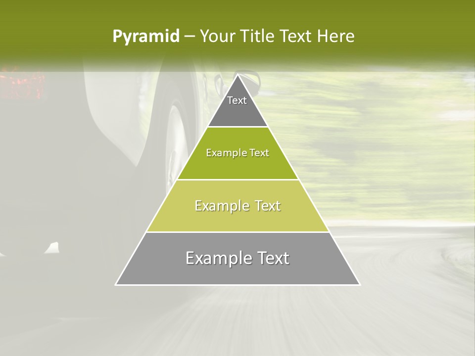 A Car Driving Down A Road With Blurry Trees In The Background PowerPoint Template