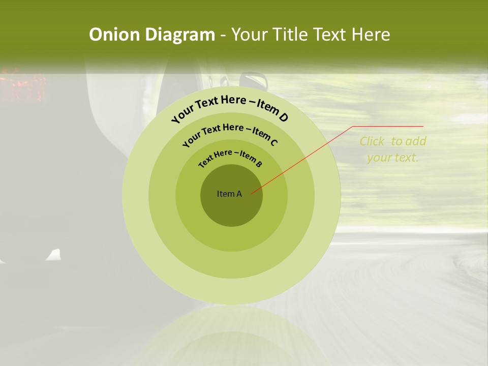 A Car Driving Down A Road With Blurry Trees In The Background PowerPoint Template