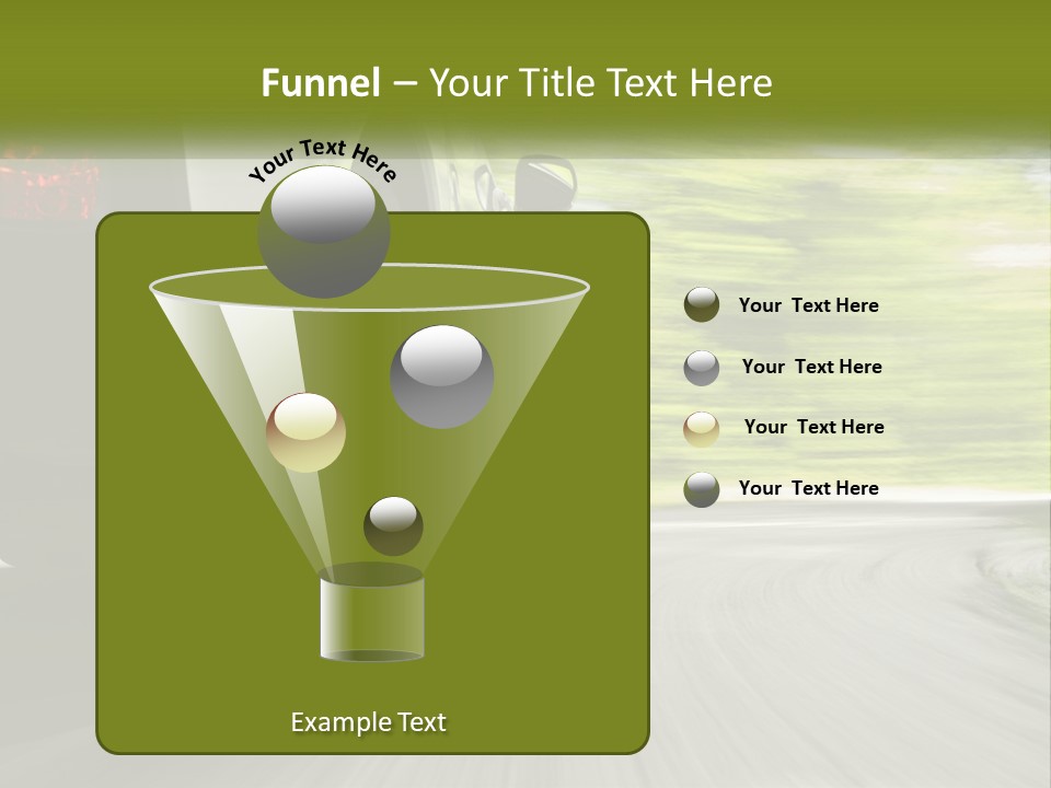 A Car Driving Down A Road With Blurry Trees In The Background PowerPoint Template