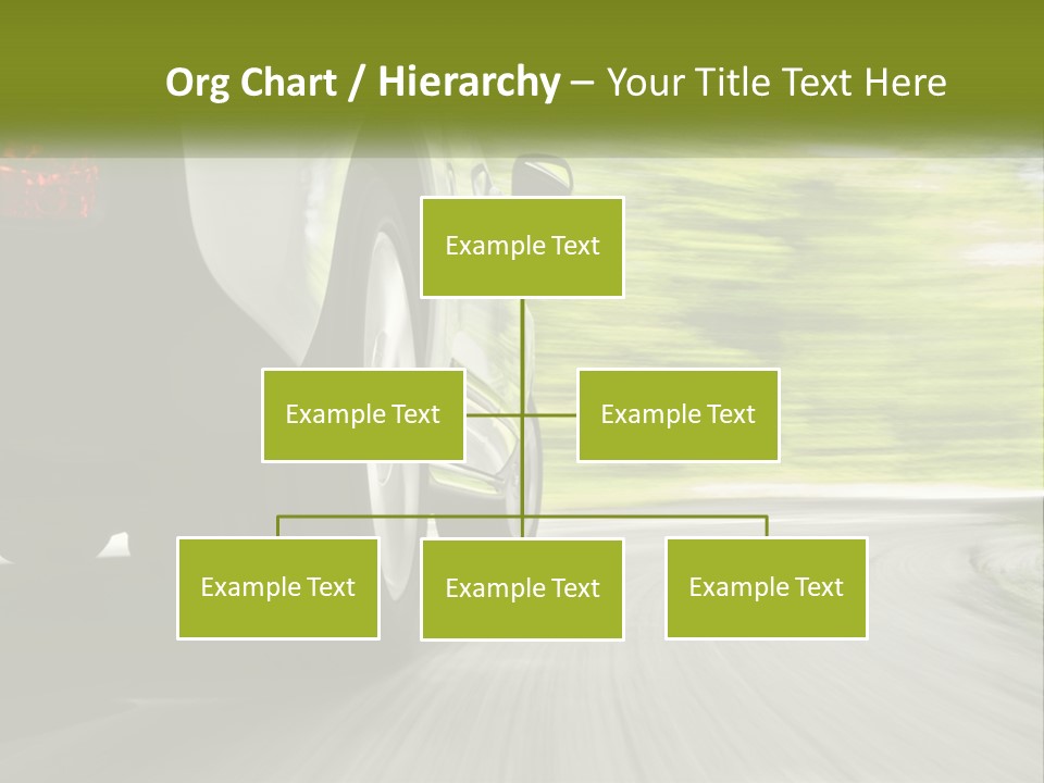 A Car Driving Down A Road With Blurry Trees In The Background PowerPoint Template