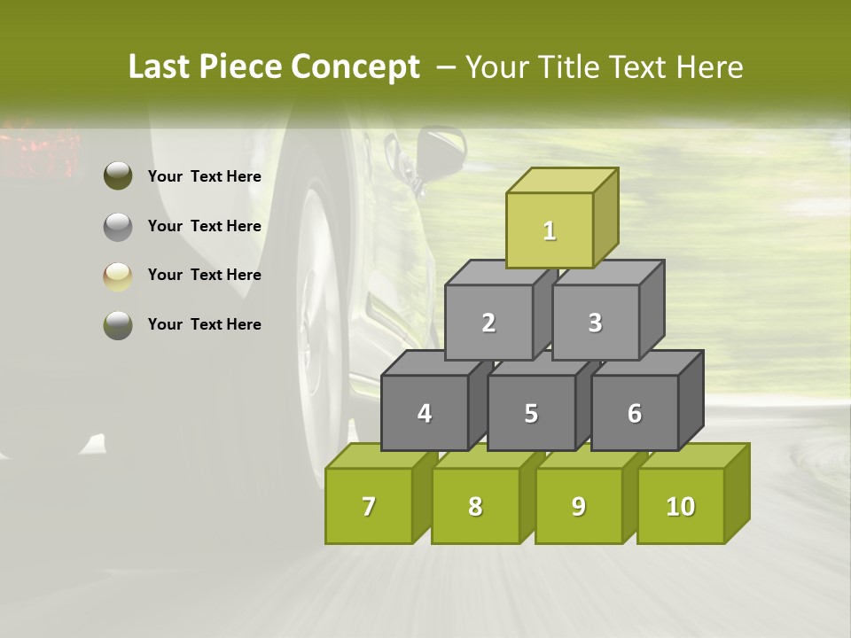 A Car Driving Down A Road With Blurry Trees In The Background PowerPoint Template