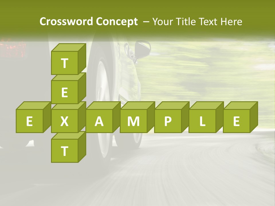 A Car Driving Down A Road With Blurry Trees In The Background PowerPoint Template