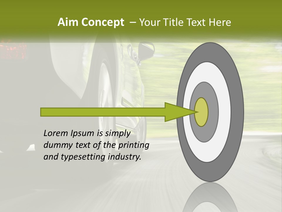 A Car Driving Down A Road With Blurry Trees In The Background PowerPoint Template