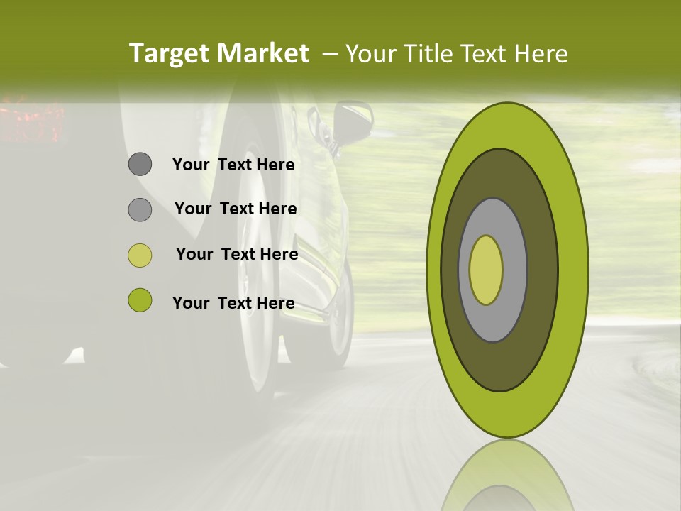 A Car Driving Down A Road With Blurry Trees In The Background PowerPoint Template