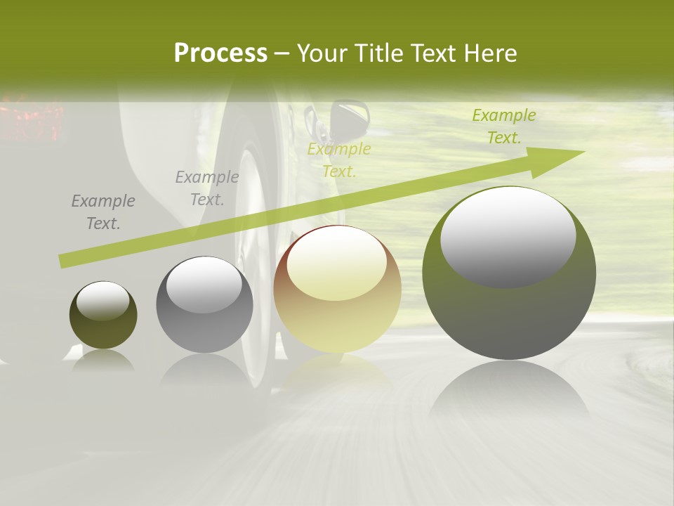 A Car Driving Down A Road With Blurry Trees In The Background PowerPoint Template
