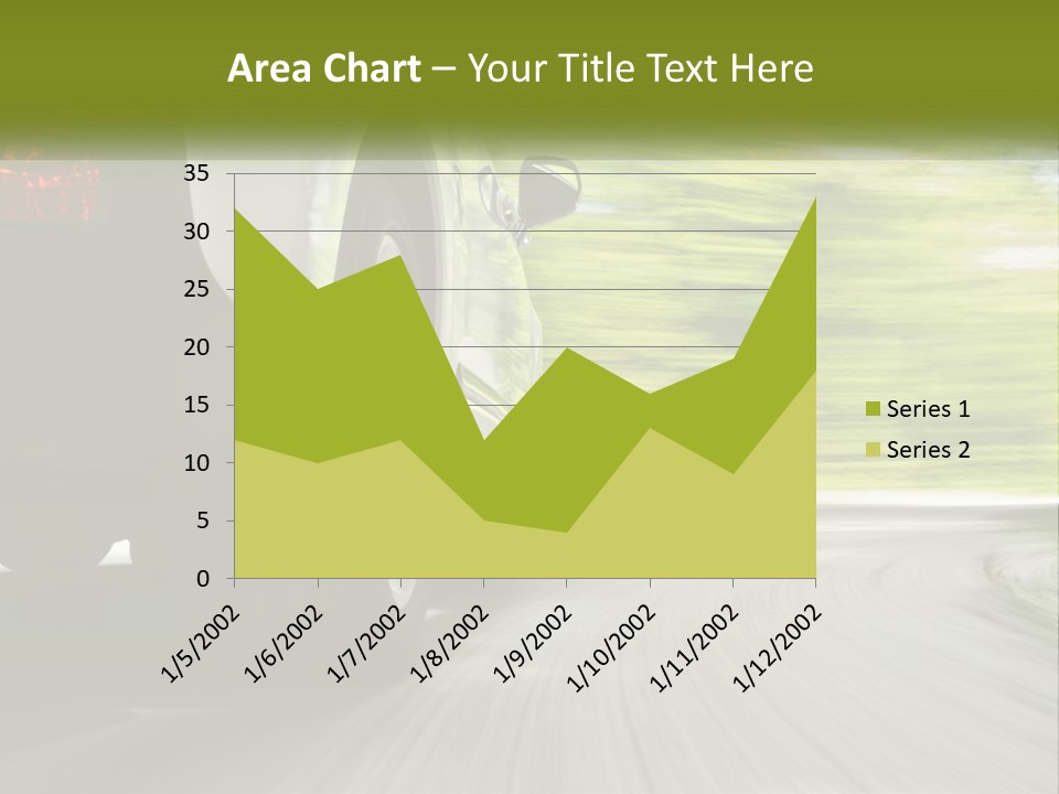 A Car Driving Down A Road With Blurry Trees In The Background PowerPoint Template