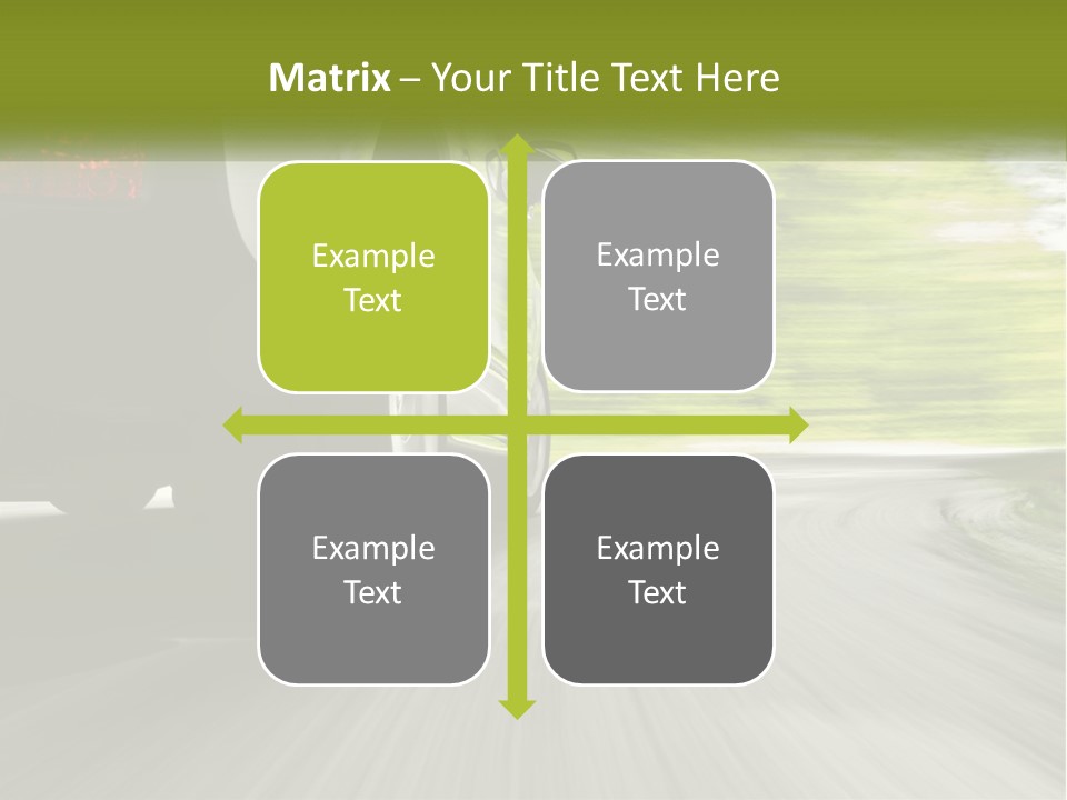 A Car Driving Down A Road With Blurry Trees In The Background PowerPoint Template