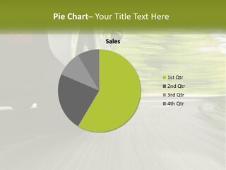 A Car Driving Down A Road With Blurry Trees In The Background PowerPoint Template