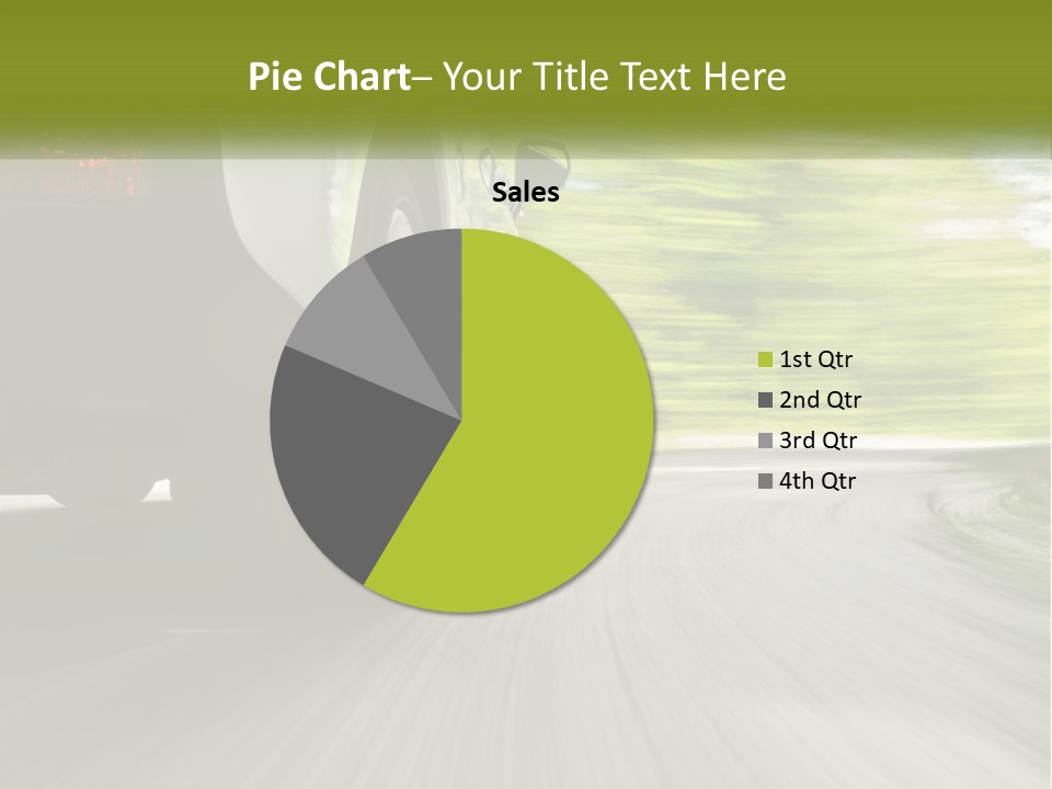 A Car Driving Down A Road With Blurry Trees In The Background PowerPoint Template