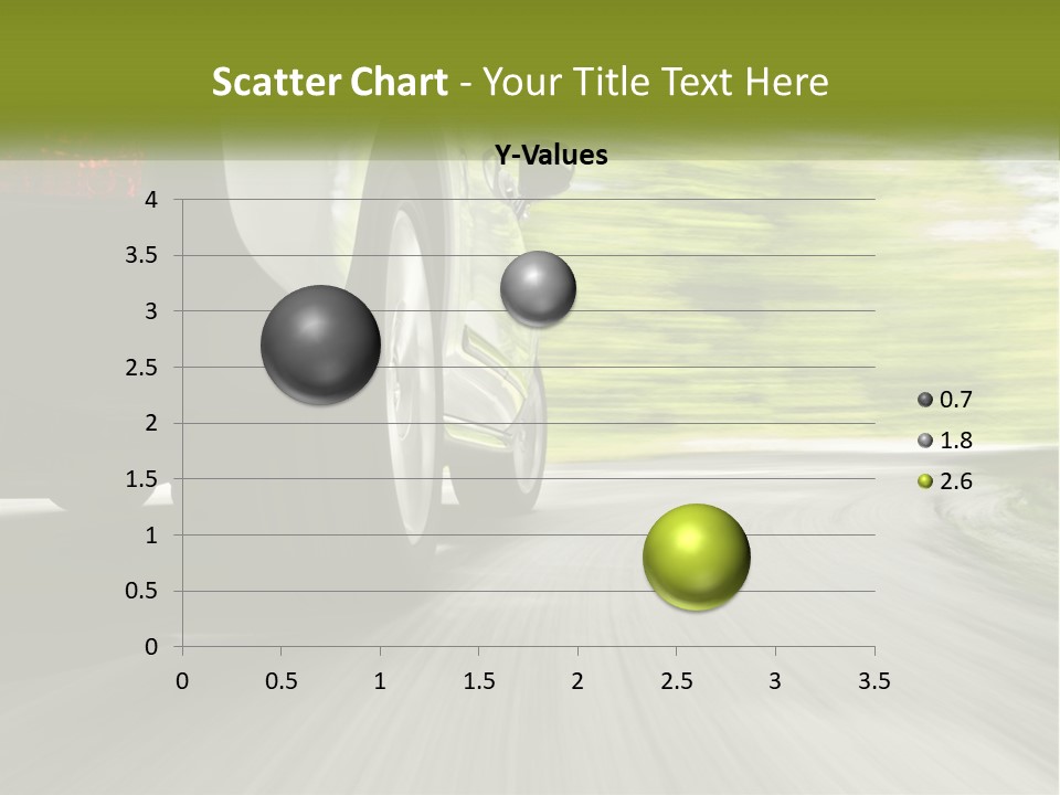 A Car Driving Down A Road With Blurry Trees In The Background PowerPoint Template