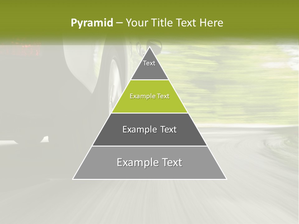 A Car Driving Down A Road With Blurry Trees In The Background PowerPoint Template