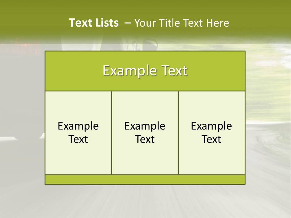 A Car Driving Down A Road With Blurry Trees In The Background PowerPoint Template