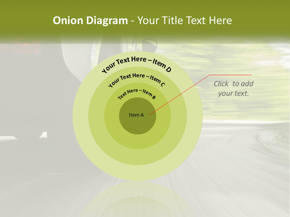 A Car Driving Down A Road With Blurry Trees In The Background PowerPoint Template