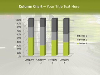 A Car Driving Down A Road With Blurry Trees In The Background PowerPoint Template