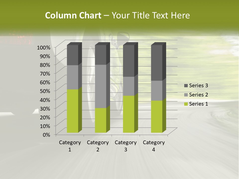 A Car Driving Down A Road With Blurry Trees In The Background PowerPoint Template