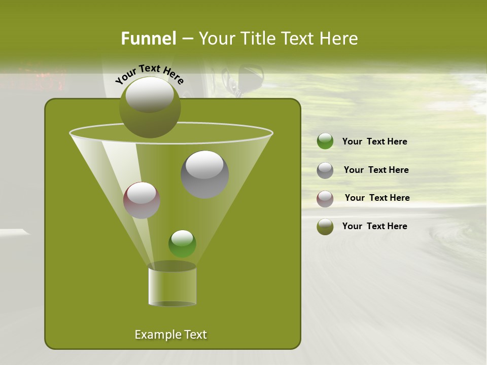 A Car Driving Down A Road With Blurry Trees In The Background PowerPoint Template