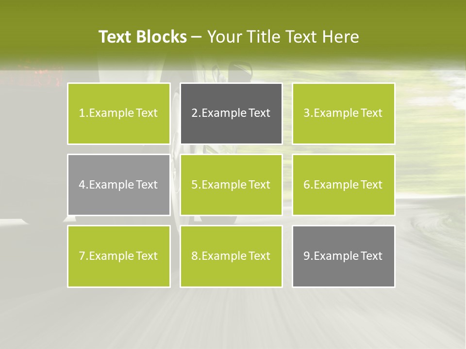 A Car Driving Down A Road With Blurry Trees In The Background PowerPoint Template
