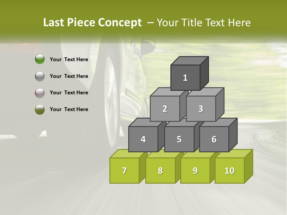 A Car Driving Down A Road With Blurry Trees In The Background PowerPoint Template