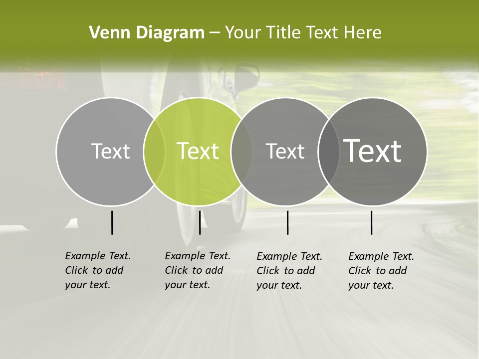A Car Driving Down A Road With Blurry Trees In The Background PowerPoint Template