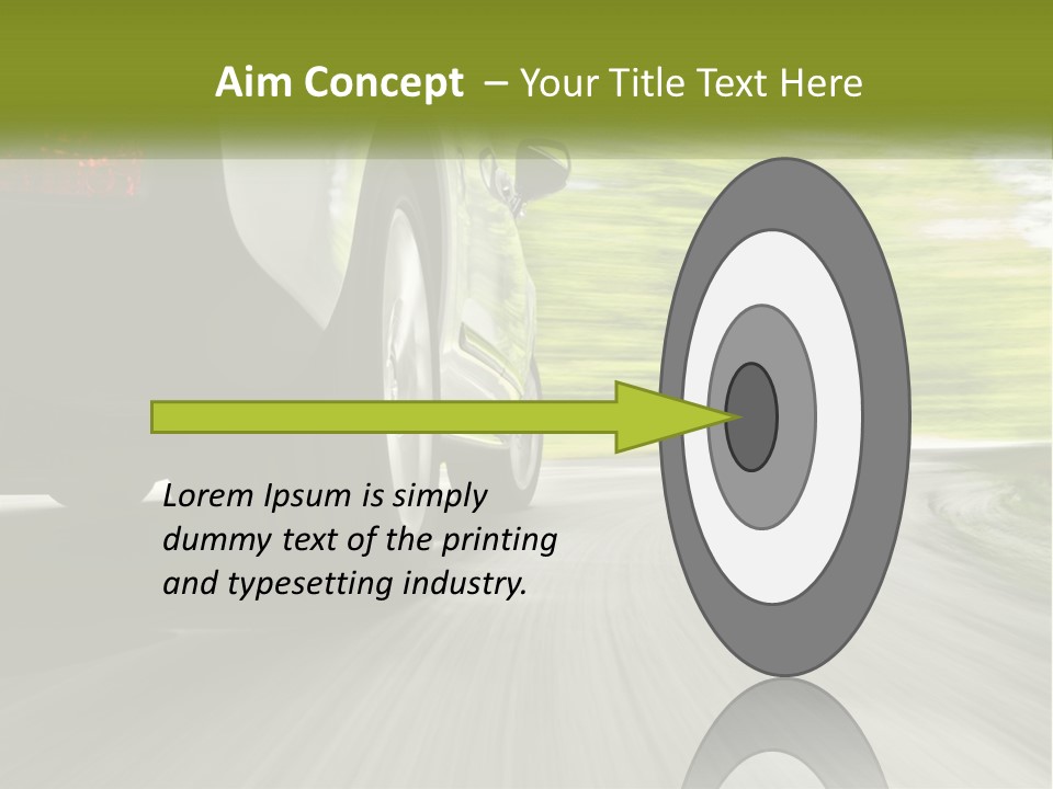 A Car Driving Down A Road With Blurry Trees In The Background PowerPoint Template