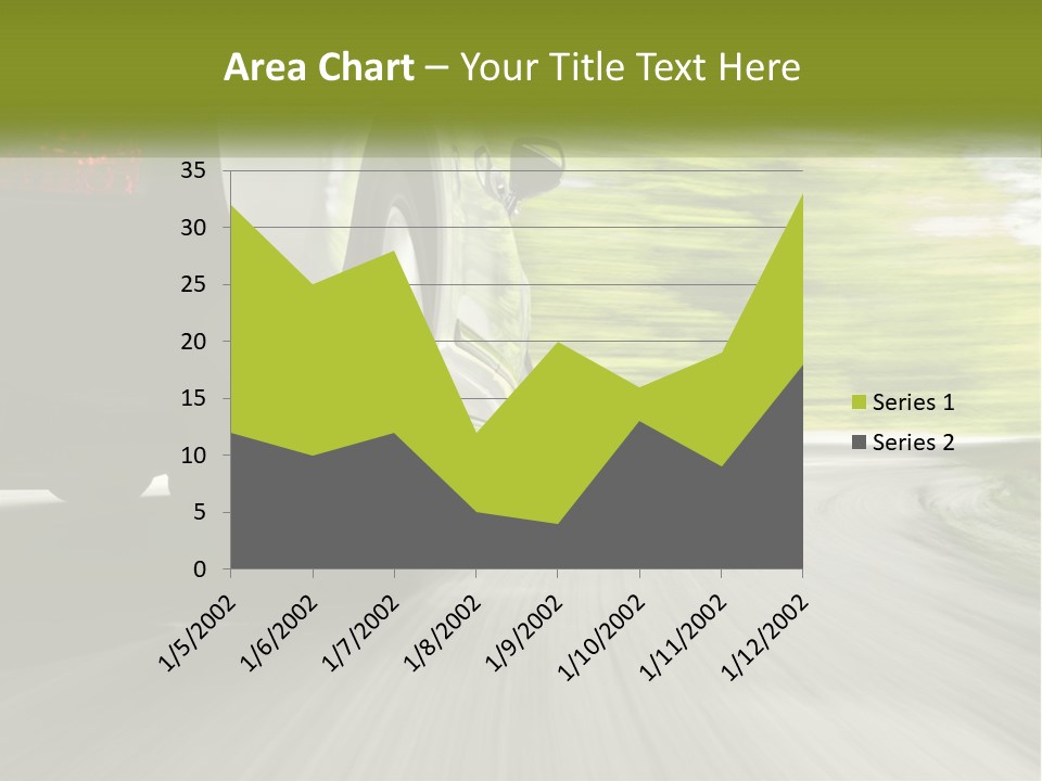 A Car Driving Down A Road With Blurry Trees In The Background PowerPoint Template