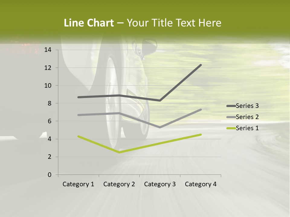 A Car Driving Down A Road With Blurry Trees In The Background PowerPoint Template