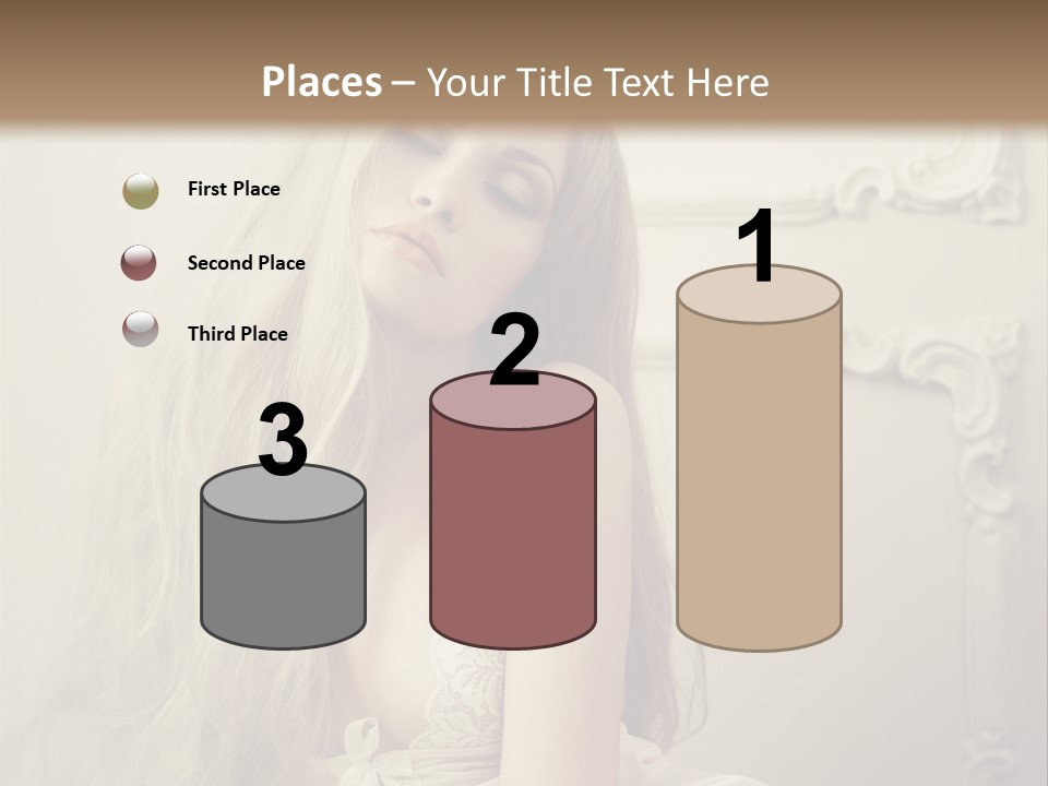 A Woman In Lingerie Posing For A Picture PowerPoint Template