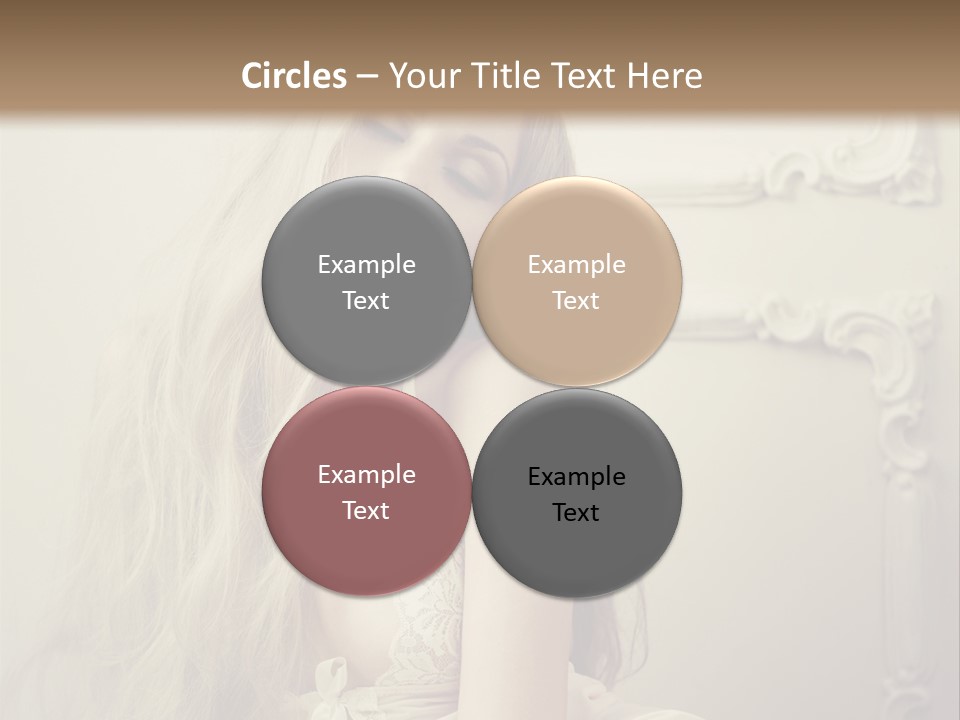 A Woman In Lingerie Posing For A Picture PowerPoint Template