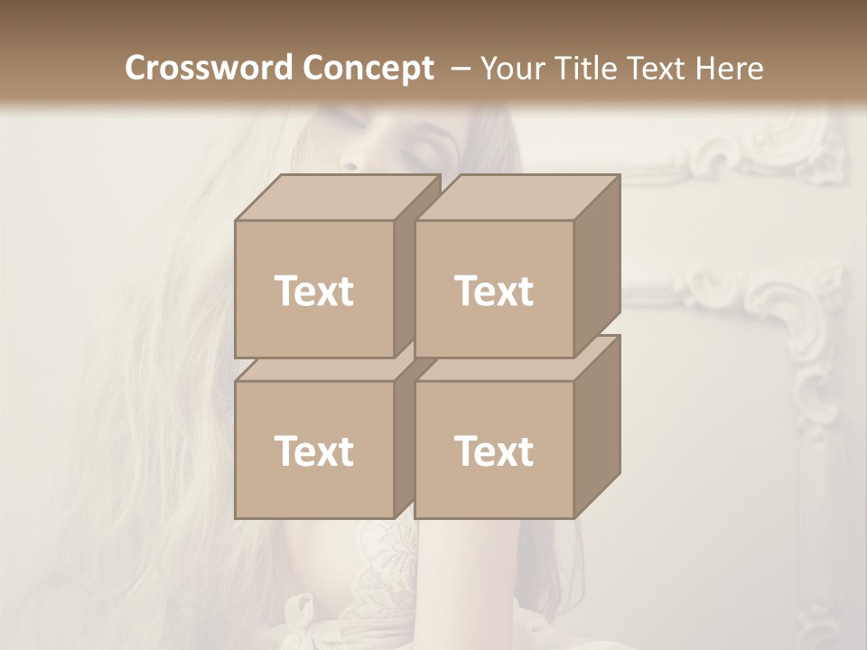 A Woman In Lingerie Posing For A Picture PowerPoint Template