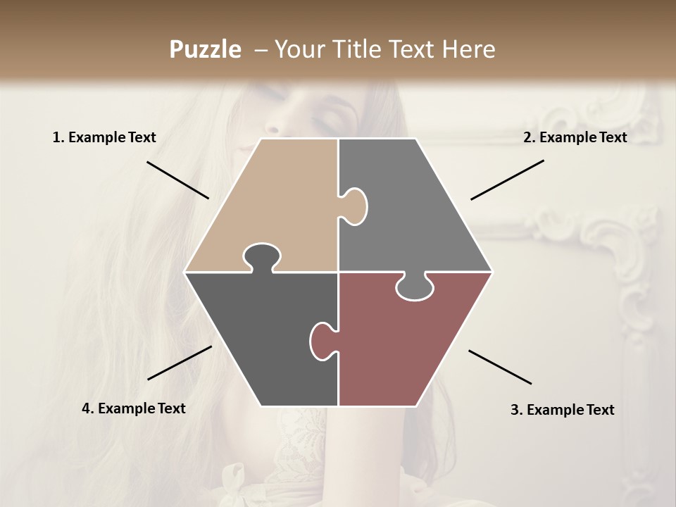 A Woman In Lingerie Posing For A Picture PowerPoint Template