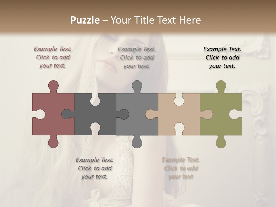 A Woman In Lingerie Posing For A Picture PowerPoint Template