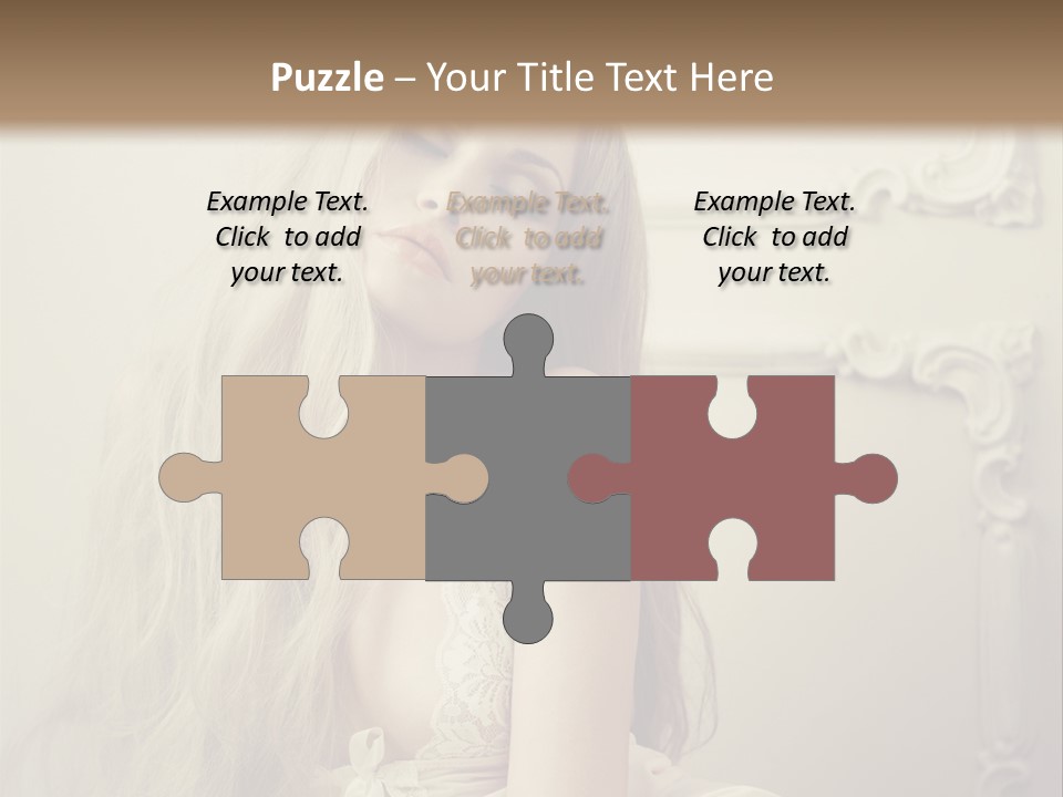 A Woman In Lingerie Posing For A Picture PowerPoint Template