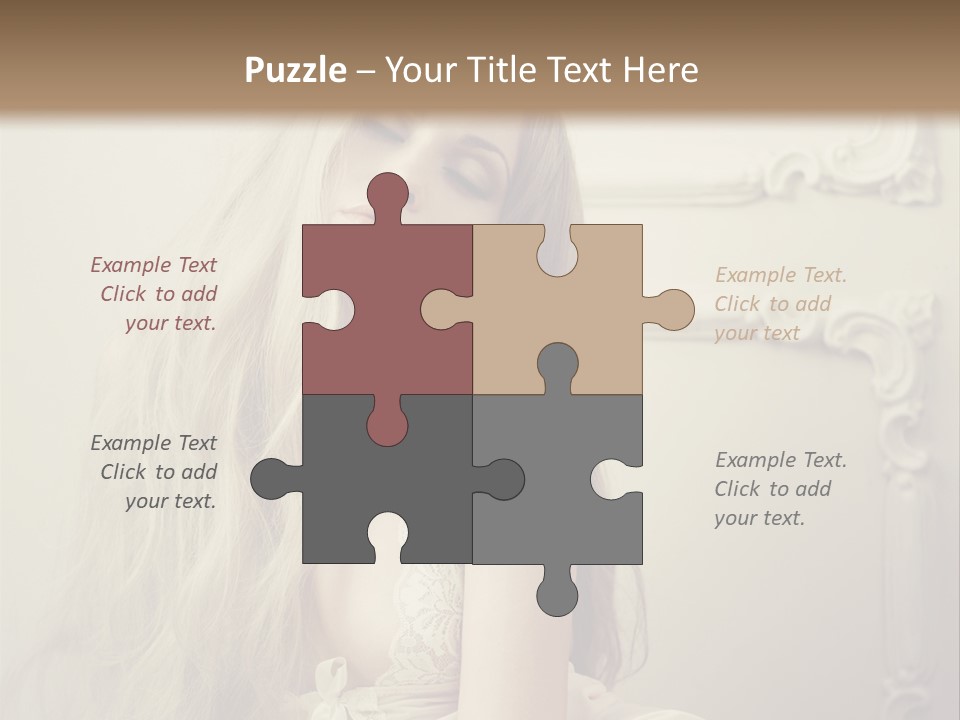 A Woman In Lingerie Posing For A Picture PowerPoint Template