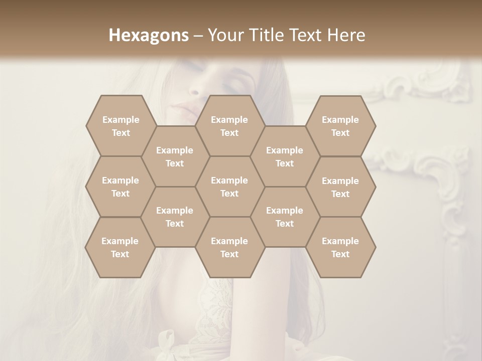 A Woman In Lingerie Posing For A Picture PowerPoint Template