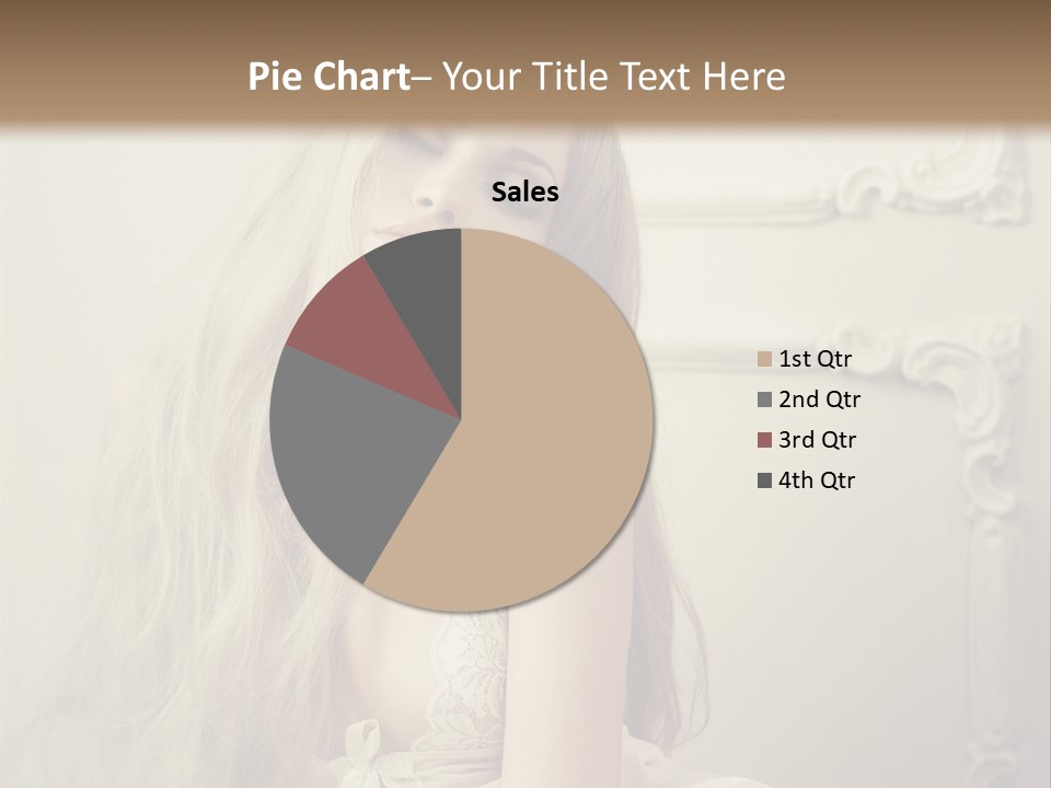 A Woman In Lingerie Posing For A Picture PowerPoint Template