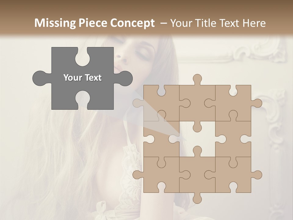 A Woman In Lingerie Posing For A Picture PowerPoint Template
