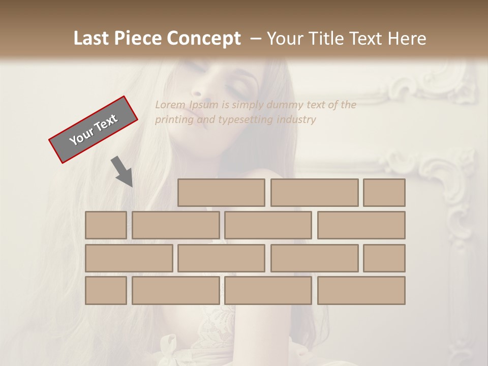 A Woman In Lingerie Posing For A Picture PowerPoint Template