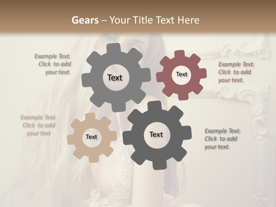 A Woman In Lingerie Posing For A Picture PowerPoint Template